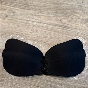 Black Strapless Adhesive Bra